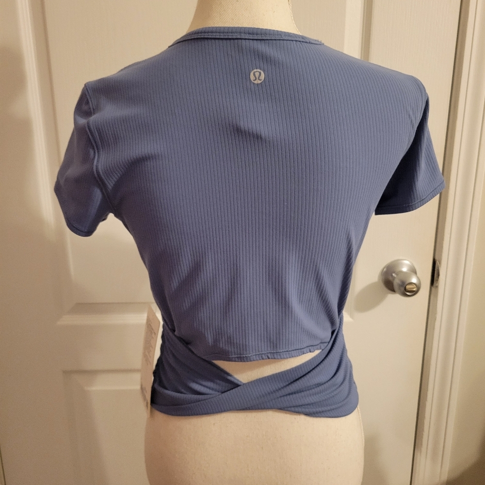 LULULEMON ALL IT TAKES BACK TWIST RIBBED SHORT SLEEVE - Picture 5 of 12